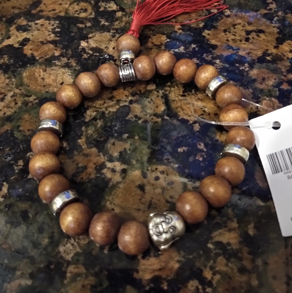 Happy Buddha Tassel Bracelet Brown